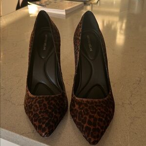 ANTONIO MELANI Brown Leopard Print Heels
